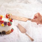 Personalisierter Tortenheber und Tortenmesser im Set mit Namen und Datum Gravur Perfektes Hochzeit Jahrestag Geschenk für Brautpaar Ehepaar