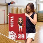 Asciugamano personalizzato con nome in microfibra ad asciugatura rapida e cinturino da appendere regalo di compleanno per amanti dello sport