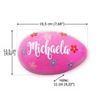 Personalisiertes Befüllbares Blumen Jumbo Oster-Ei mit Namen Ostern Eiersuche Osterkorb Party Geschenk für Jungen Mädchen