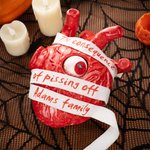 Personalizada Spooky Las Consecuencias de Cabrear Decoración Corazón con Texto Halloween Jardín Valla Decoración Regalo para la Familia Amigo