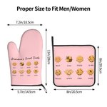 Set de guantes de cocina personalizados con 1-12 nombres para los amantes de la repostería Regalo de cumpleaños para el Día de la Madre