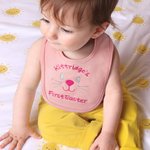 Personalised First Easter Cute Bunny Face 100% Cotton Baby Bib with Name Feeding Accessory Easter Gift for Newborn