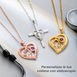 Collana personalizzata con pietra di nascita e stetoscopio regalo di compleanno per infermiere per donne