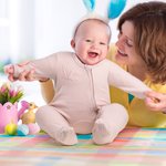 Personalizzato multicolore ricamato coniglio orecchie nome 100% cotone Baby Romper compleanno Baby Shower Pasqua regalo per il bambino neonato