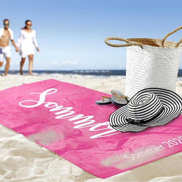Personalisiertes Outdoor Strandtuch Sandfrei Leicht Saugfähig Schnelltrockend Mehrfarben Sommer Urlaub Geburtstag Geschenk für Familie Freunde