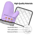 Set de guantes de cocina personalizados con 1-12 nombres para los amantes de la repostería Regalo de cumpleaños para el Día de la Madre