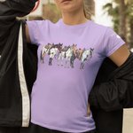 Personalisierte Pferd Western Kultur Erwachsene T-Shirt Sweatshirt mit gestickten Namen Geburtstag Geschenk für Pferdeliebhaber