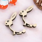 Personalized Cute Bunny Design Wooden Easter Egg Holder with Name Easter Party Home Decor Birthday Gift for Kids Family