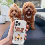 Personalised A Girl & Her Dogs Have Unbreakable Bond 3D Cartoon Design Clear Phone Case for iPhone with Name Birthday Gift for Pet Lovers Dog Mom