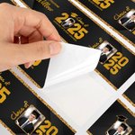 Personalized Graduation Cap Class of 2025 Photo Glitter Water Bottle Label Sticker with Name and School Graduation Party Decor Gift for Graduates