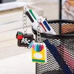 Personalizado 4 en 1 Multi-color lindo ratón de biblioteca encanto maestro bolígrafo retráctil con el nombre de vuelta a la escuela Apreciación regalo de cumpleaños para el profesor