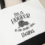 Sac à main personnalisé avec nom pour la fête des mères Cadeau amusant pour les crocheteurs et les amateurs de fil