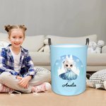 Personalisierte niedlichen Cartoon Prinzessin Schloss Spielzeug Lagerung Wäschekorb mit Namen wasserdicht Kinderzimmer Dekoration Kindertag Housewarming Geschenk für Kinder