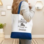 Sac à main personnalisé avec nom pour la fête des mères Cadeau amusant pour les crocheteurs et les amateurs de fil