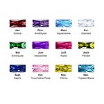 Bracelet Personnalisé 1-8 Pierres de Naissance Rectangulaires Bijoux d'Anniversaire Fête des Mères Cadeau pour Femme