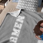 Manta suave personalizada con tema de baloncesto o voleibol con nombre y número regalo de cumpleaños para aficionados al baloncesto y voleibol