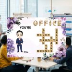 Personalizada Nacimiento Flor Cartoon Nombre del personaje Crucigrama Lienzo Póster Enmarcado Pintura sin marco Decoración de la oficina Regalo de cumpleaños para el trabajador de oficina