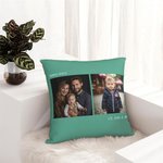 Taie d'Oreiller Personnalisée avec 1 à 3 Photos et Textes Cadeau Anniversaire Pendaison de Crémaillère pour Couples Familles