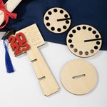 Personalized Wooden Layered Cake Money Holder with Text Graduation Cap and Tassel Graduation Gift for Graduates