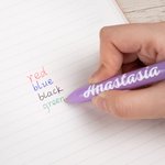 Personalizado 4 en 1 Multi-color lindo ratón de biblioteca encanto maestro bolígrafo retráctil con el nombre de vuelta a la escuela Apreciación regalo de cumpleaños para el profesor