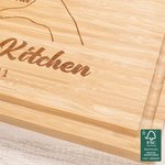 Henkilökohtainen Sydän Gesture Nimi Päivämäärä Bambu leikkuulauta Juice Groove Housewarming Äitienpäivälahja äidille