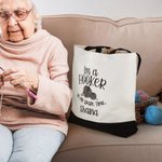 Sac à main personnalisé avec nom pour la fête des mères Cadeau amusant pour les crocheteurs et les amateurs de fil