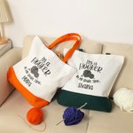 Sac à main personnalisé avec nom pour la fête des mères Cadeau amusant pour les crocheteurs et les amateurs de fil