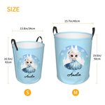 Personalisierte niedlichen Cartoon Prinzessin Schloss Spielzeug Lagerung Wäschekorb mit Namen wasserdicht Kinderzimmer Dekoration Kindertag Housewarming Geschenk für Kinder
