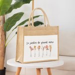 Sac Fourre-Tout Personnalisé avec Fleur de Naissance Cadeau Anniversaire Fête des Mères pour Mère Grand-mère