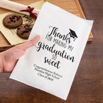 Set de 20 bolsas de papel personalizadas con el nombre de Sweet Smart Cookie para regalar en fiestas de graduación a los graduados de la promoción 2025