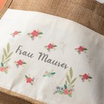 Personalisierte Wiederverwendbare Blumen Tragetasche mit Namen Tote Bag Wertschätzung Abschluss Geschenk für Lehrende Damen