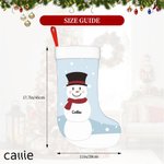 Personalized Christmas Snowman Stocking Winter Snowflake Hanging Ornament Fireplace Tree Decoration Christmas Gift for Family Kids