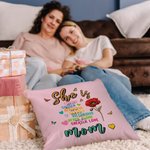 Personalizada Corazón Nacimiento Flor Mariposa Funda Almohada con Apodo Decoración del Hogar Día de la Madre Cumpleaños Regalo para Mamá Abuela