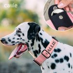 Personalised Tactical Dog Collar Adjustable Military Training Collar with AirTag Pocket Handle and Buckle Gift for Dog Lover Pet Owner