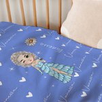 Personalized Prom Queen Birth Flower Design Soft Throw Blanket with Name  Home Decor Birthday Gift for Girls Women