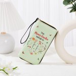 Portefeuille personnalisé en cuir PU avec 1-12 noms Anniversaire Fête des mères Cadeau pour Maman Grand-mère