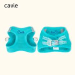 Harnais pour chien en maille respirante, réglable, avec nom brodé et personnalisé pour chiot