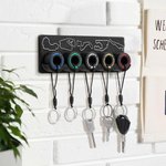 Personalised 3D Printed Race Circuit Track Wall Key Hanger with 1-5 Tires Keychains Home Decor Birthday Gift for F1 Racing Lovers