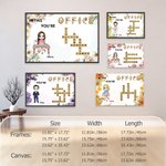 Personalizada Nacimiento Flor Cartoon Nombre del personaje Crucigrama Lienzo Póster Enmarcado Pintura sin marco Decoración de la oficina Regalo de cumpleaños para el trabajador de oficina