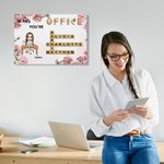 Personalizada Nacimiento Flor Cartoon Nombre del personaje Crucigrama Lienzo Póster Enmarcado Pintura sin marco Decoración de la oficina Regalo de cumpleaños para el trabajador de oficina