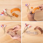 Personalized Multicolor 3D Printed Compact Arched Dart Holder Display Stand with Name Holds 33 Pcs Darts Birthday Game Club Gift for Dart Lovers