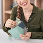 Personalisierte niedlichen Kaninchen Tricolor Patchwork tragbare Name PU Leder Brieftasche mit Reißverschluss und Karteninhaber Geburtstag Geschenk für Frauen Mädchen