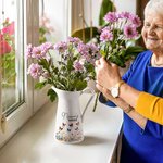Personalizada Flor de Nacimiento Jardín de Mariposas Florero de Cerámica con Apodo y 1-8 Nombres Cumpleaños Día de la Madre Regalo para Mamá Abuela Familia
