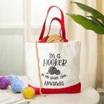 Sac à main personnalisé avec nom pour la fête des mères Cadeau amusant pour les crocheteurs et les amateurs de fil