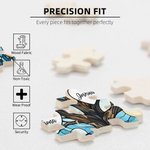 Personalized Glass Art Family Life Tree Wooden Puzzle with 2-20 Heart Names Home Decor Birthday Mother's Day Gift for Mom Grandma