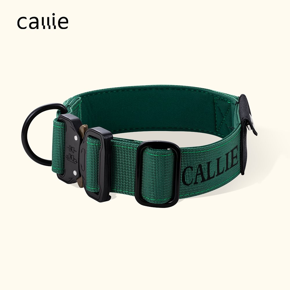 Collier tactique personnalisé pour chien Collier d'entraînement militaire ajustable avec AirTag Poignée et boucle de poche Cadeau pour l'amour du chien Propriétaire de l'animal de compagnie