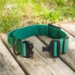 Personalised Tactical Dog Collar Adjustable Military Training Collar with AirTag Pocket Handle and Buckle Gift for Dog Lover Pet Owner