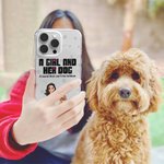 Personalised A Girl & Her Dogs Have Unbreakable Bond 3D Cartoon Design Clear Phone Case for iPhone with Name Birthday Gift for Pet Lovers Dog Mom