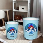 Personalisierte niedlichen Cartoon Prinzessin Schloss Spielzeug Lagerung Wäschekorb mit Namen wasserdicht Kinderzimmer Dekoration Kindertag Housewarming Geschenk für Kinder