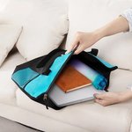 Personalised 1-12 Birth Flowers Names Large Tote Bag with Mesh Pockets Birthday Mother's Day Gift for Mom Grandma